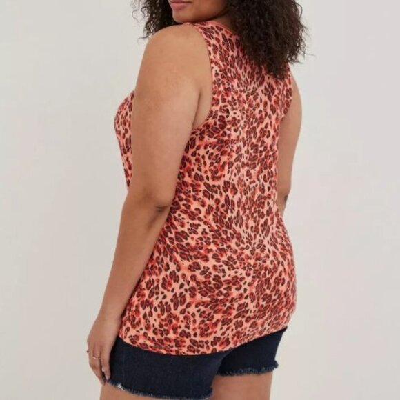 Torrid Leopard Print Super Soft Crew Neck Tank 3 3X 22/24 - Picture 2 of 6